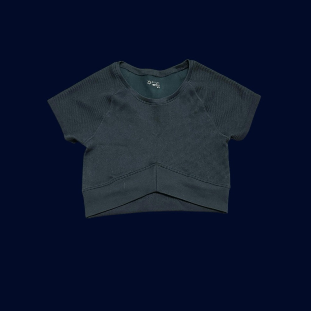 aerie Cropped Muscle Tee - Dark Teal